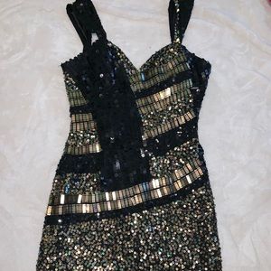 Mini sequence dress